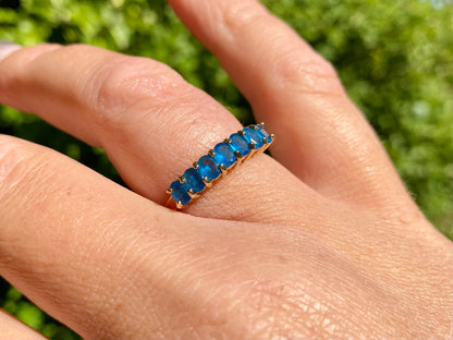 9ct Gold Blue Apatite Ring
