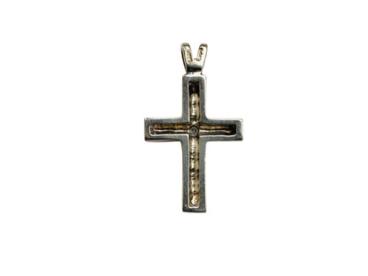 9ct Gold Diamond Cross Pendant