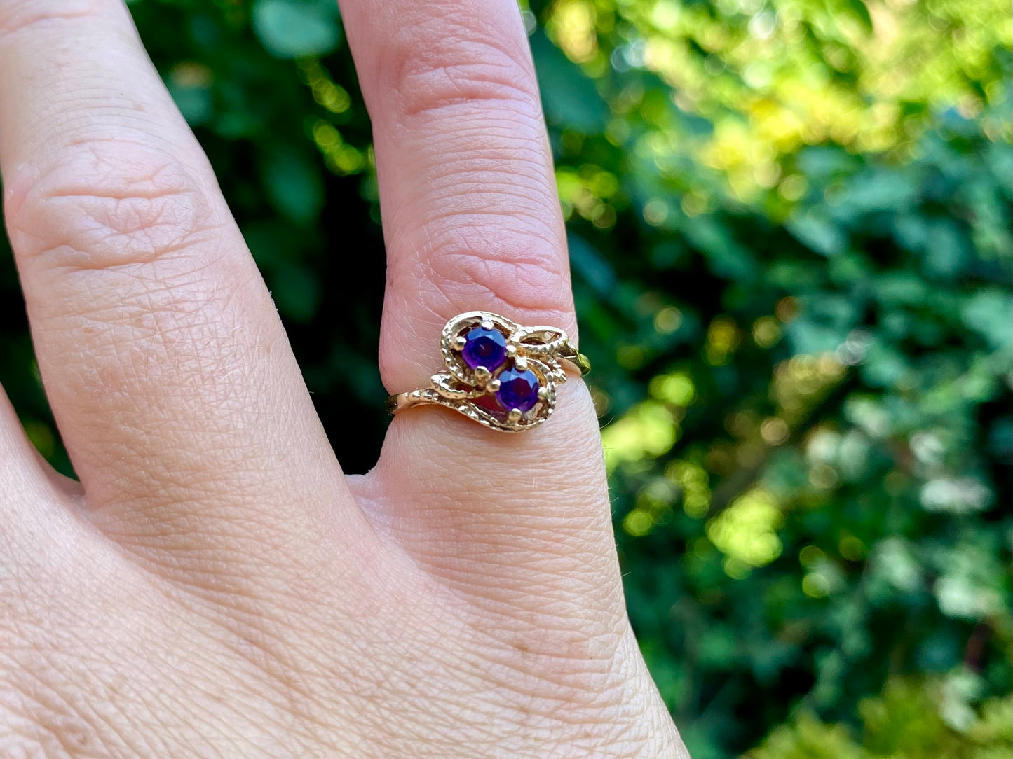 Vintage 9ct Gold Amethyst Ring