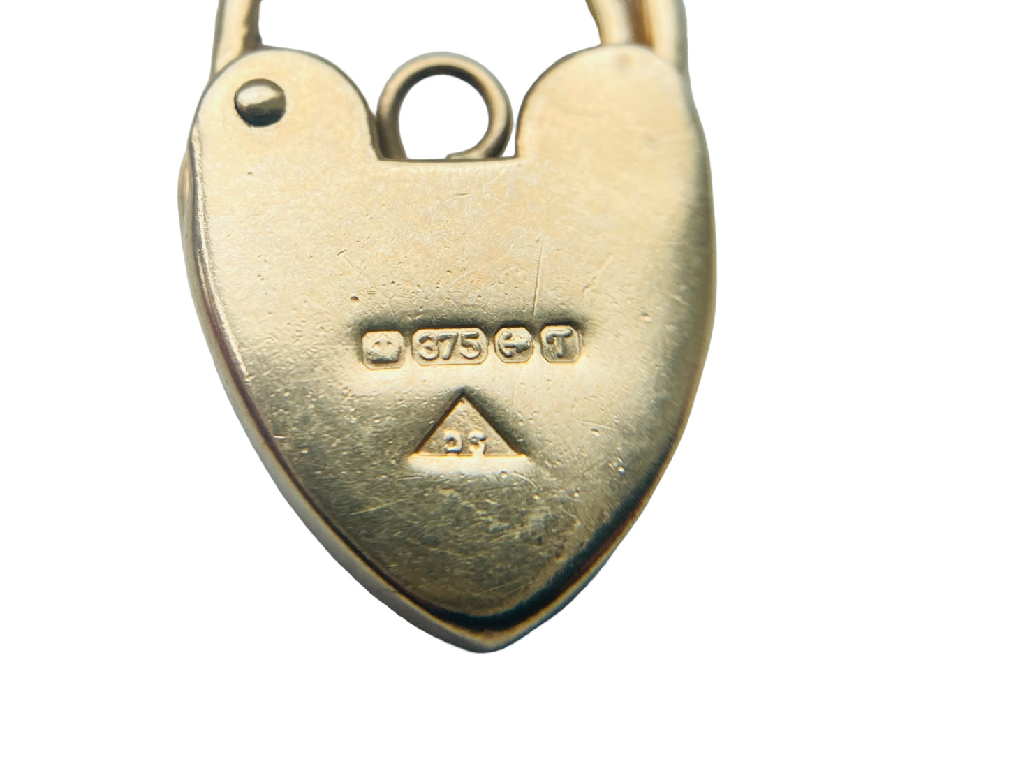 Vintage 9ct Gold Heart Padlock Clasp