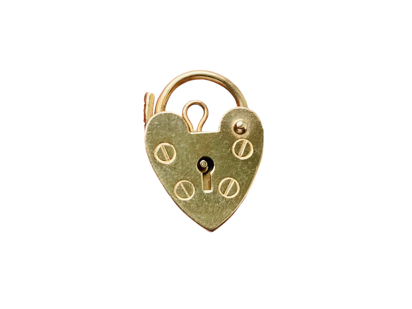 Vintage 9ct Gold Heart Padlock Clasp