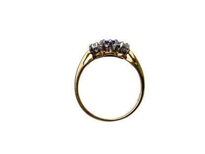 9ct Gold Tanzanite & Diamond Ring