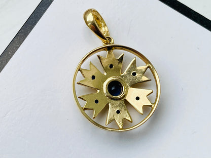 14ct Gold Sapphire Pendant