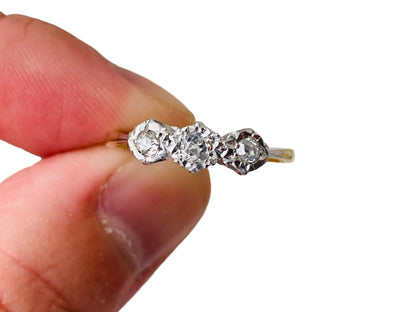 Antique 18ct Gold Three-Stone Diamond Ring