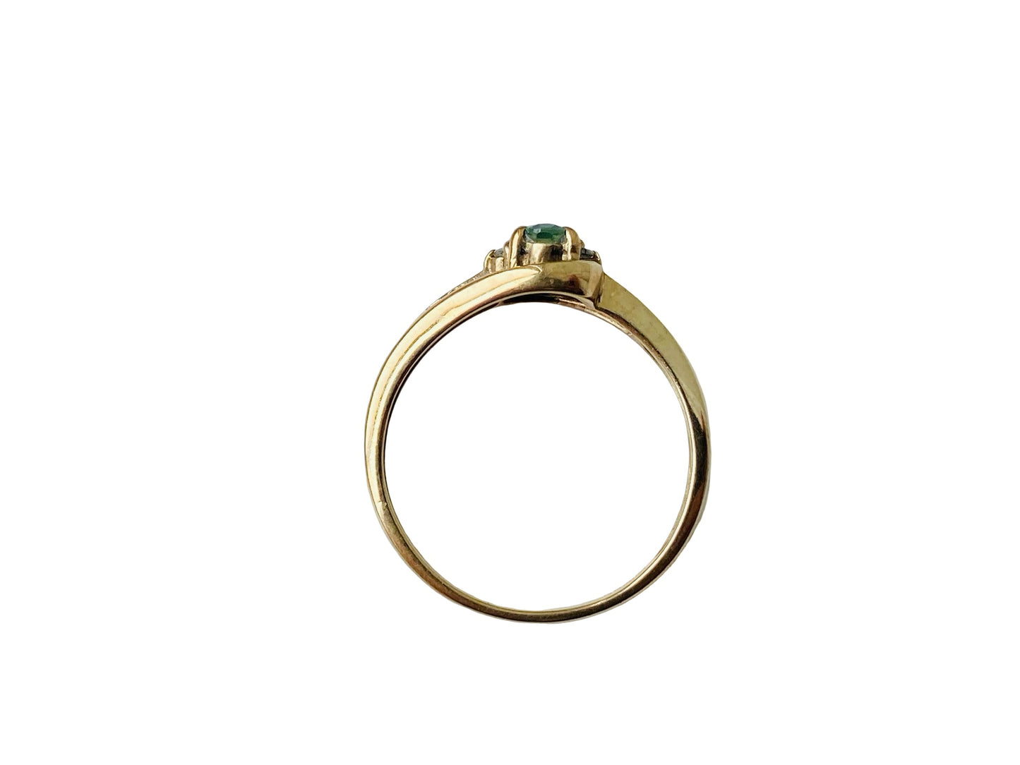9ct Gold Green Sapphire & Diamond Ring