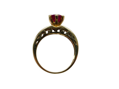 9ct Gold Ruby & Pink Sapphire Ring