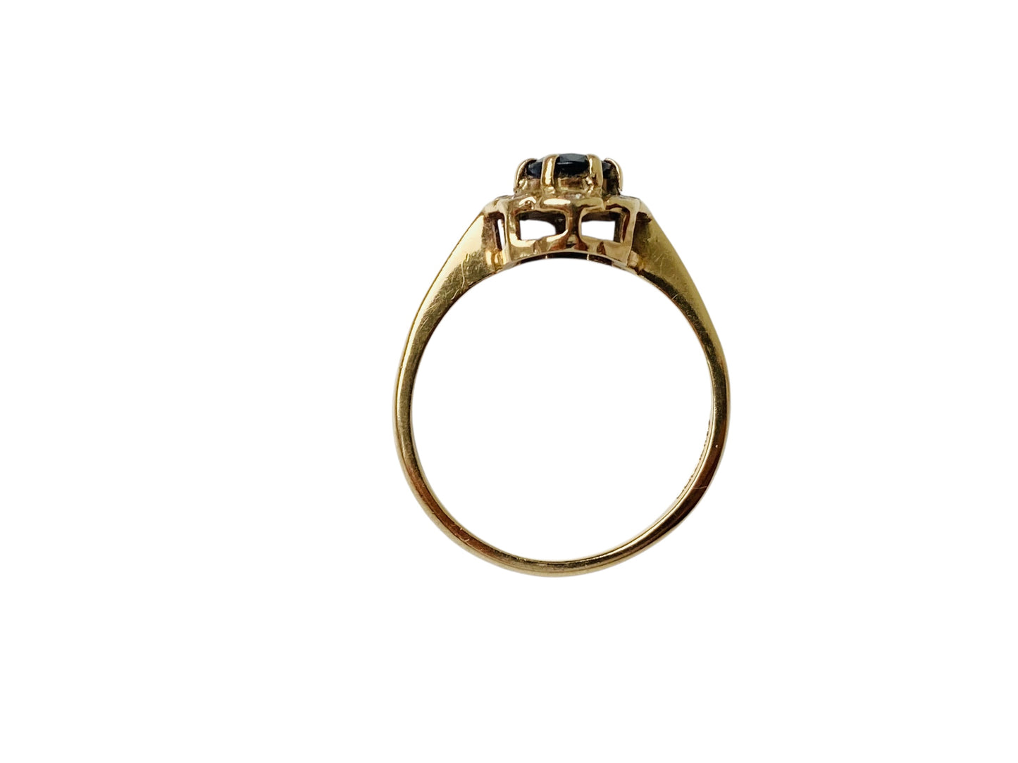Vintage 9ct Gold Sapphire & Diamond Ring