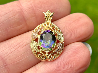 9ct Gold Mystic Topaz Pendant