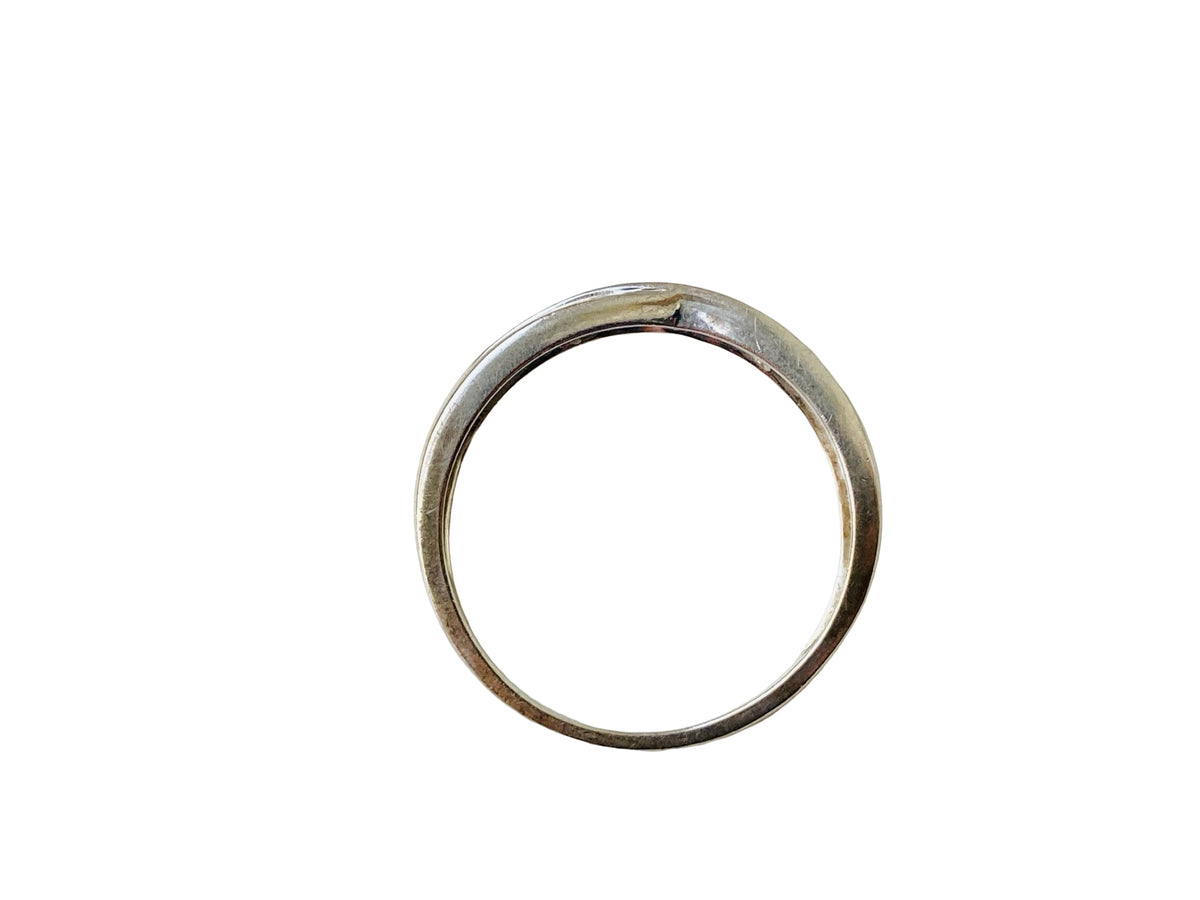 9ct Gold Diamond Crossover Ring