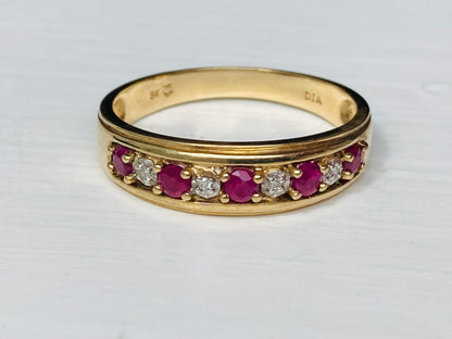 9ct Gold Ruby & Diamond Ring