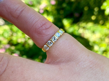 Vintage 18ct Gold Five-Stone Diamond Ring