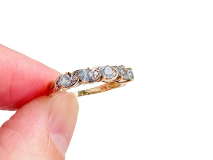 9ct Gold Topaz & Diamond Ring