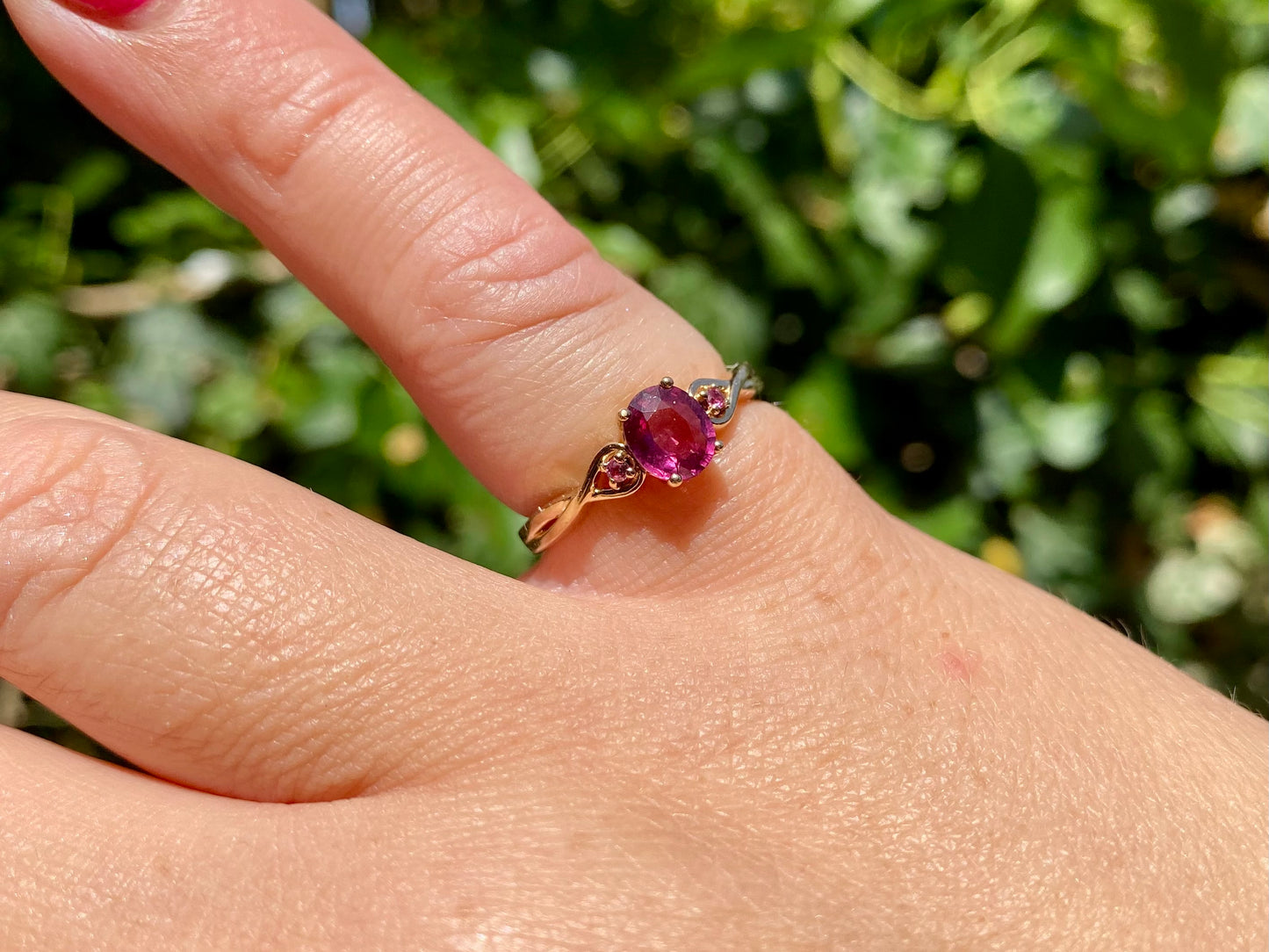 9ct Gold Pink Tourmaline Ring