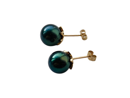 9ct Gold Tahitian Cultured Pearl Earrings