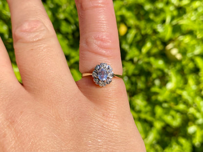 9ct Gold Sapphire & Diamond Ring
