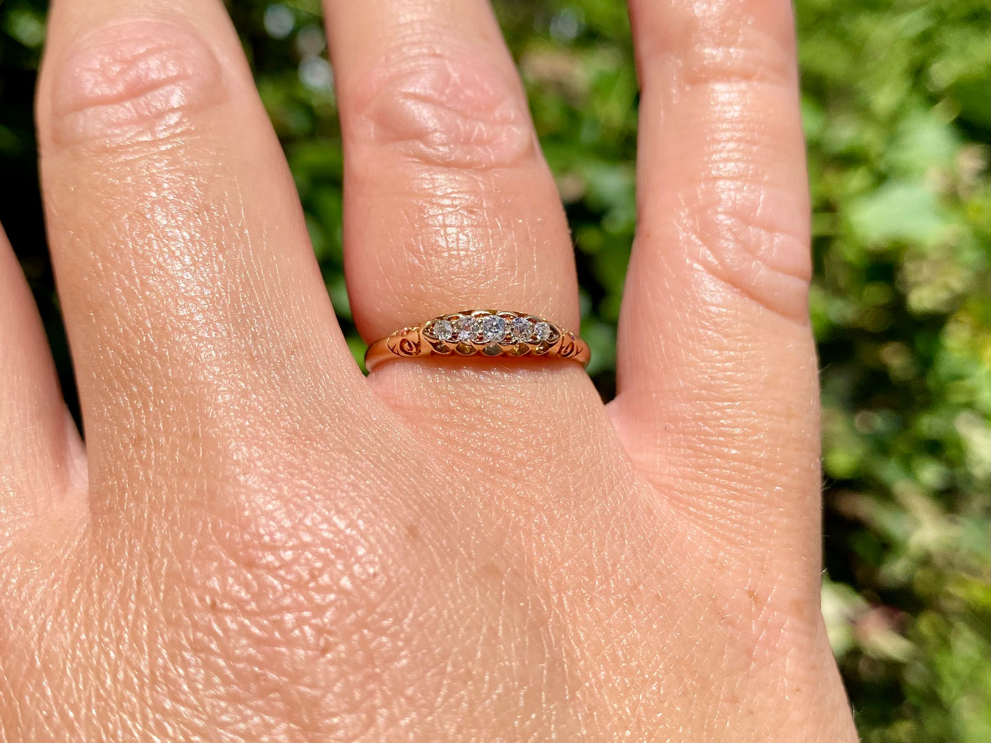 Antique 18ct Gold Five-Stone Diamond Ring