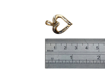 10ctct Gold Diamond Heart Pendant