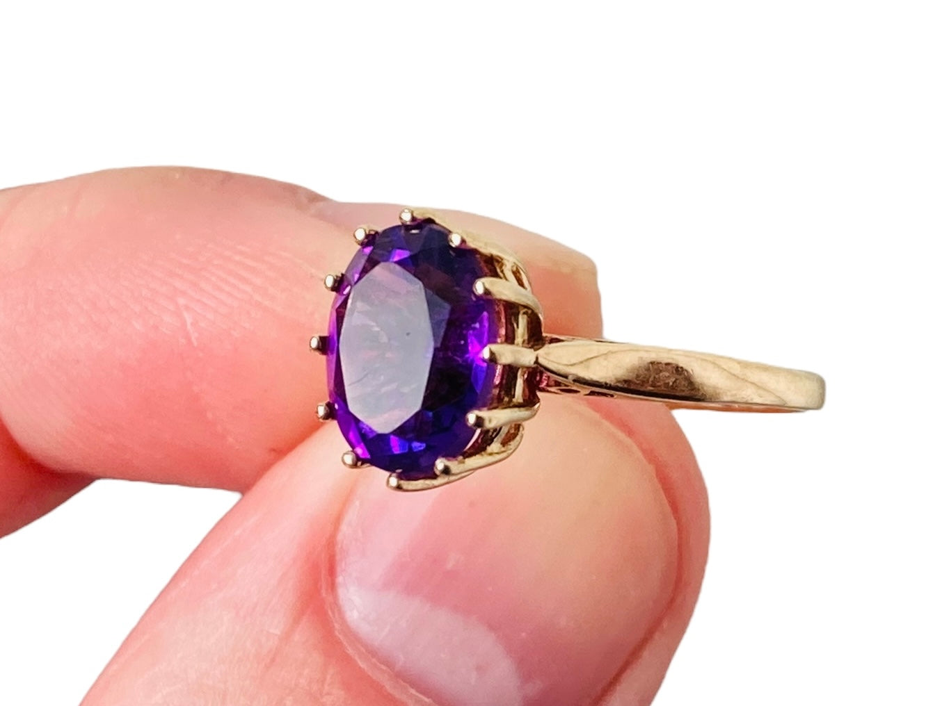 Vintage 9ct Gold Amethyst Ring