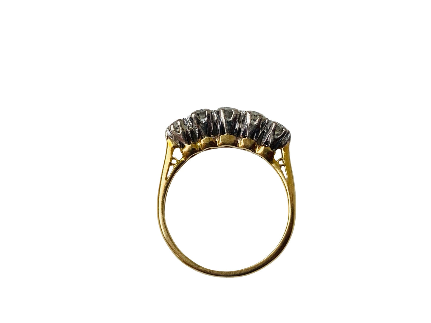 Vintage 18ct Gold Five-Stone Diamond Ring