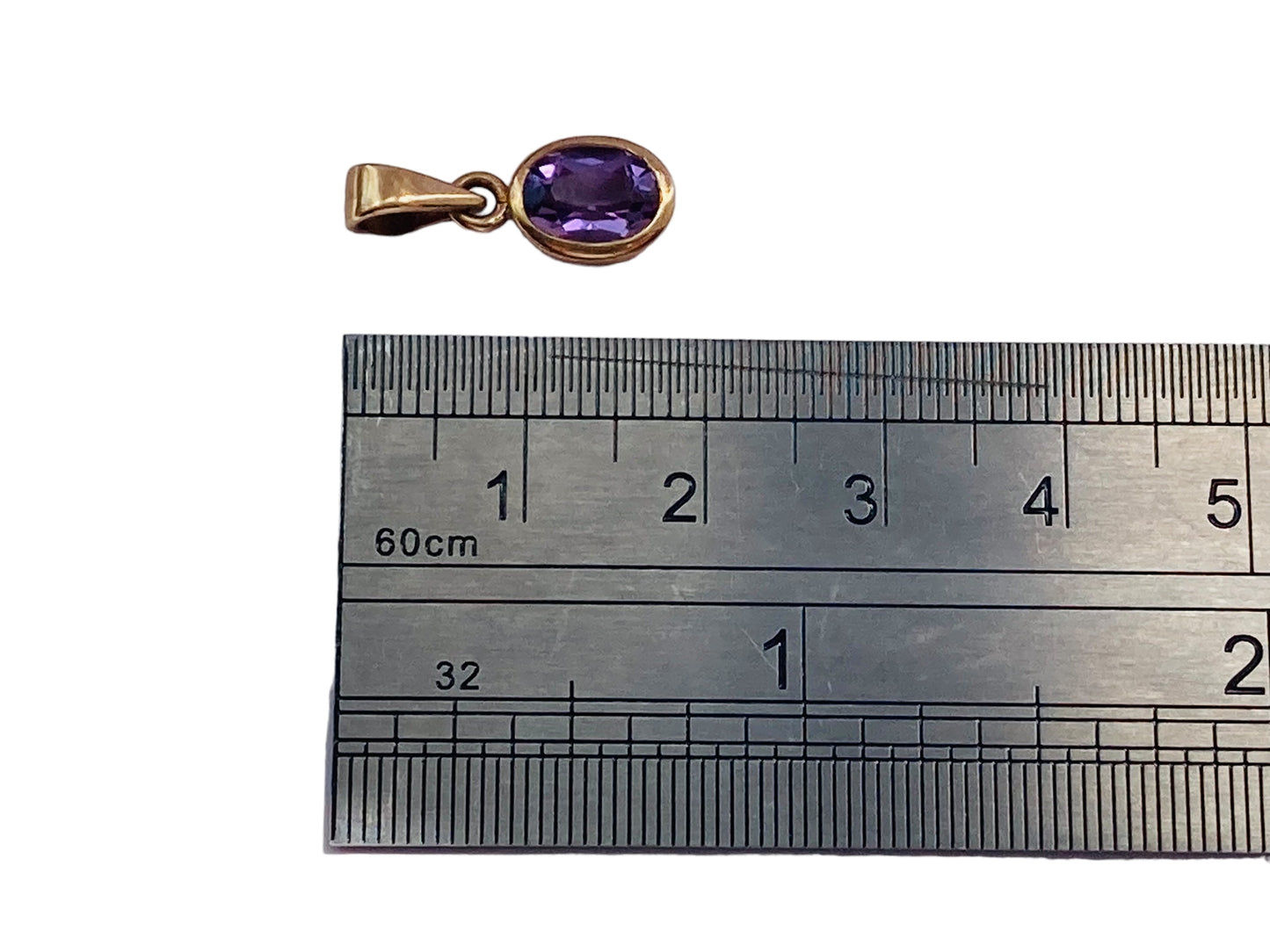 9ct Gold Amethyst Pendant