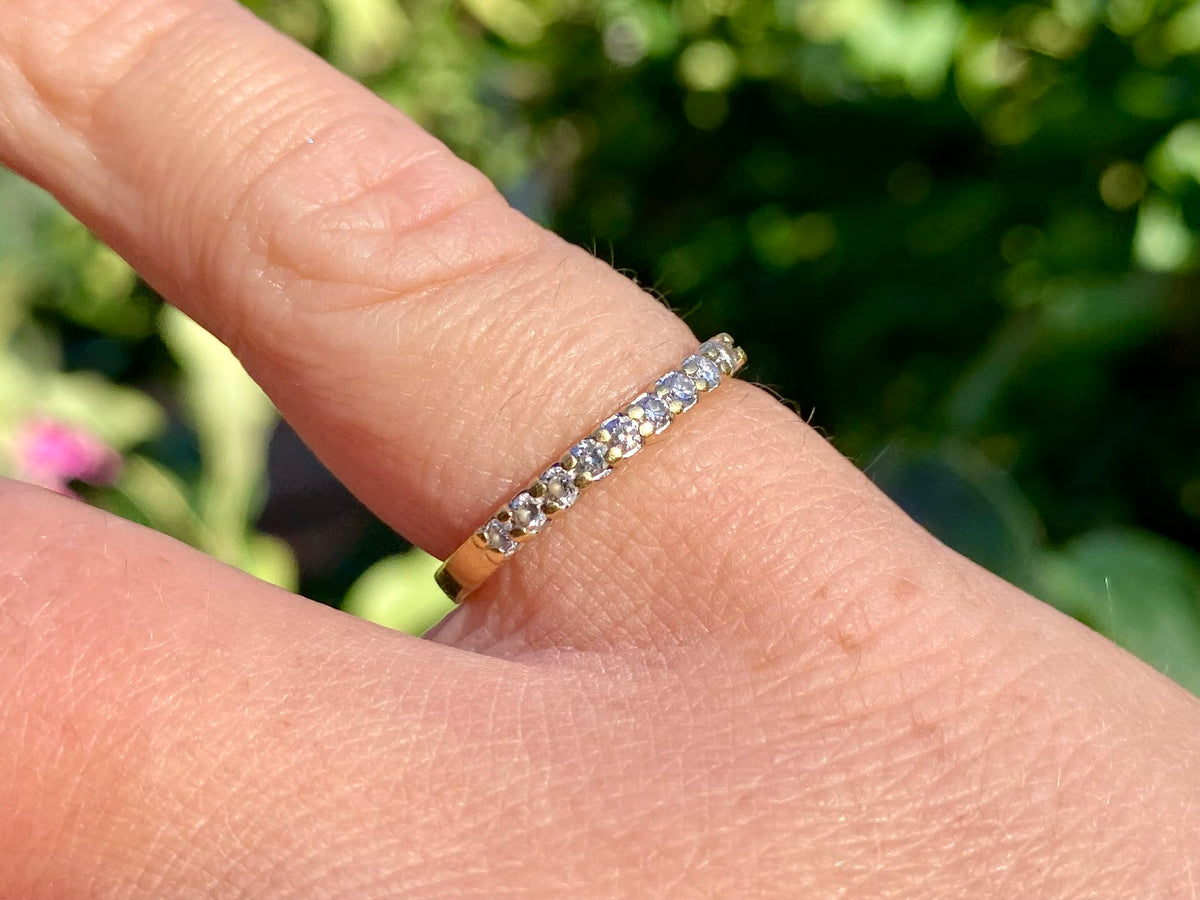 18ct Gold Nine-Stone Diamond Stacking Ring
