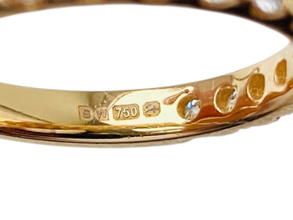 18ct Gold Half Band Diamond Ring