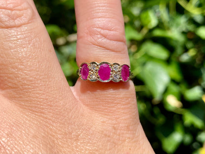 9ct Gold Ruby & Diamond Ring