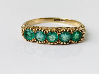 9ct Gold Emerald Ring