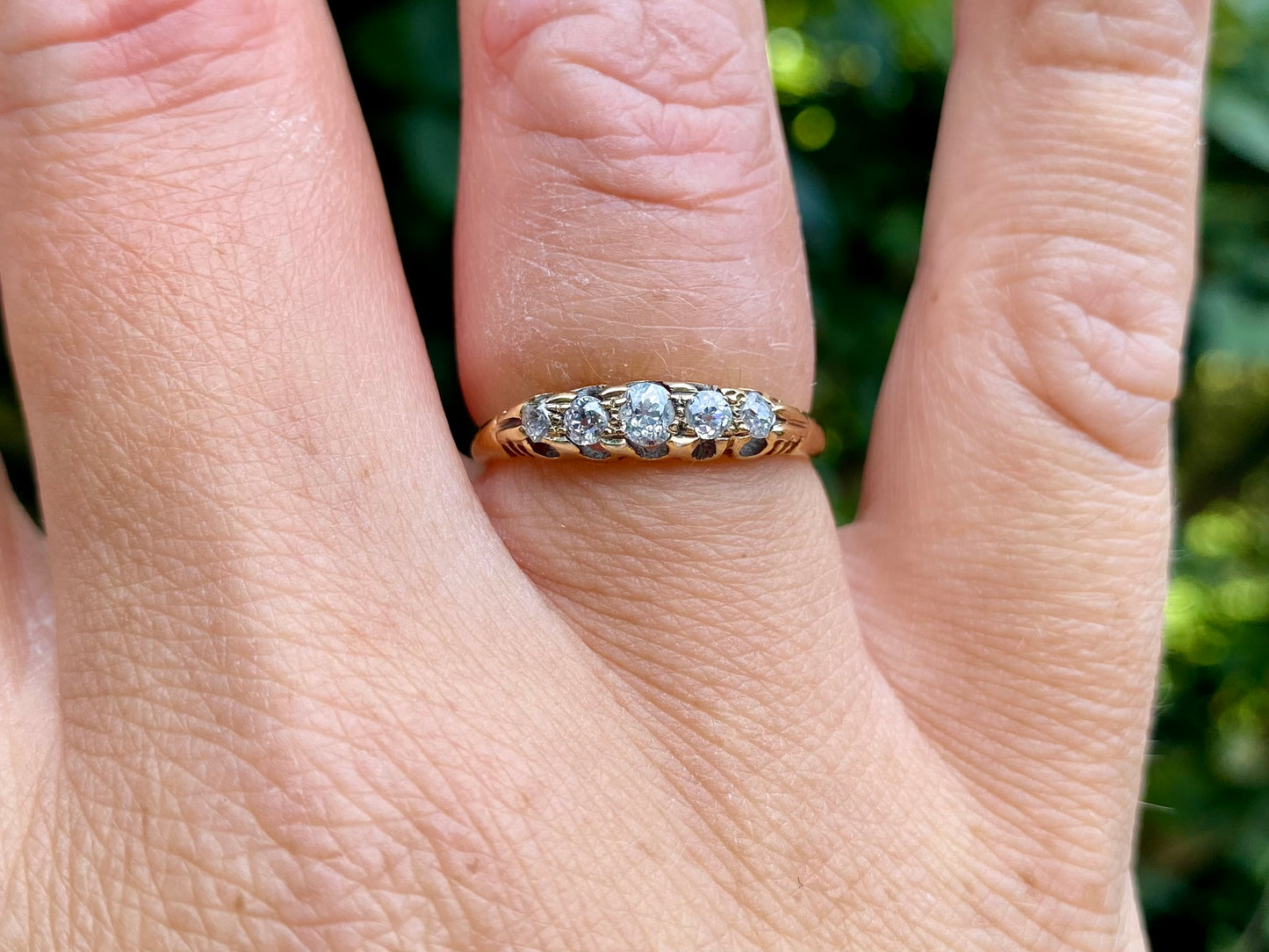 Antique 18ct Gold Five-Stone Diamond Ring