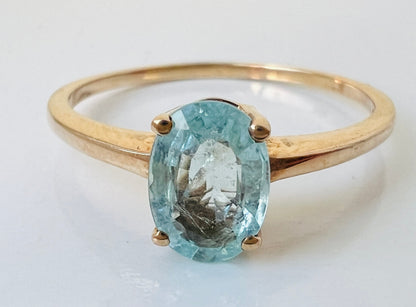 9ct Gold Aquamarine Ring