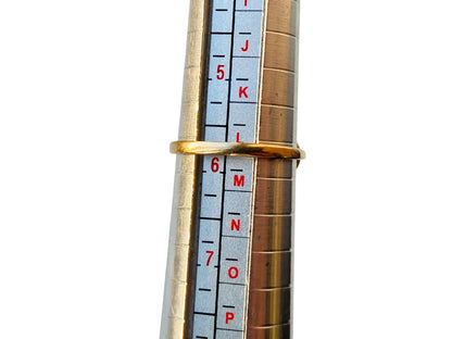 Vintage 9ct Gold Topaz & Diamond Ring