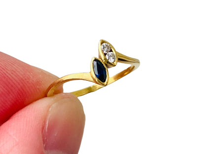18ct Gold Sapphire & Diamond Ring