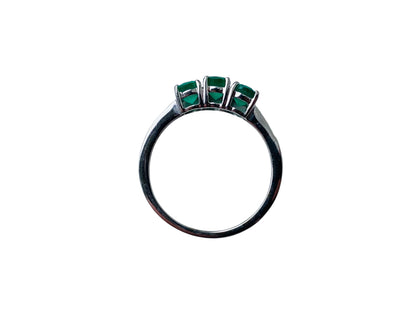 9ct Gold Emerald & Diamond Ring