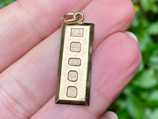 9ct Gold Ingot Pendant