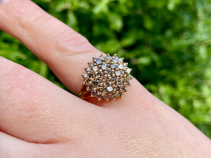 9ct Gold Champagne Diamond Ring