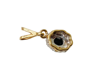 9ct Gold Sapphire & Diamond Pendant