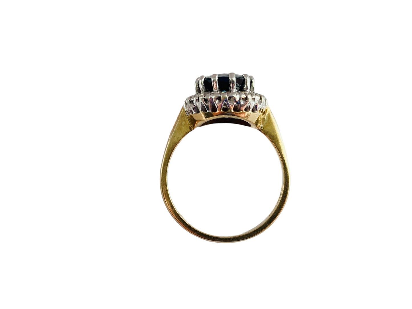 9ct Gold Sapphire & Diamond Cluster Ring