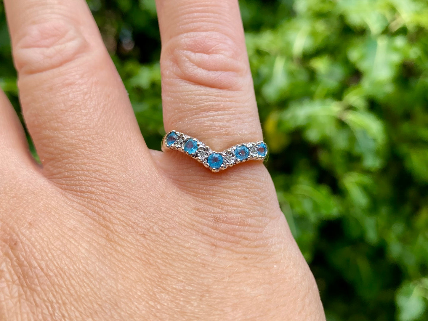 9ct Gold Topaz & Diamond Ring