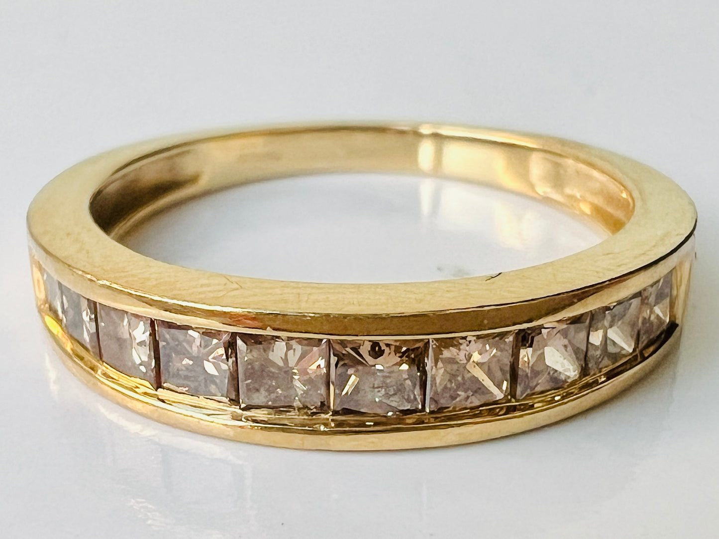 9ct Gold Champagne Diamond Ring