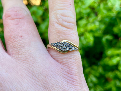 9ct Gold Champagne Diamond Ring