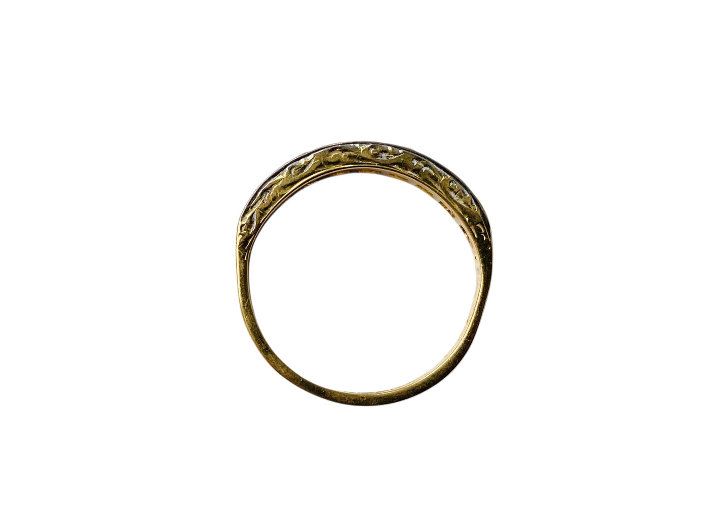 Vintage 18ct Gold Nine-Stone Diamond Ring