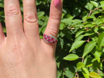 9ct Gold Ruby & Diamond Ring