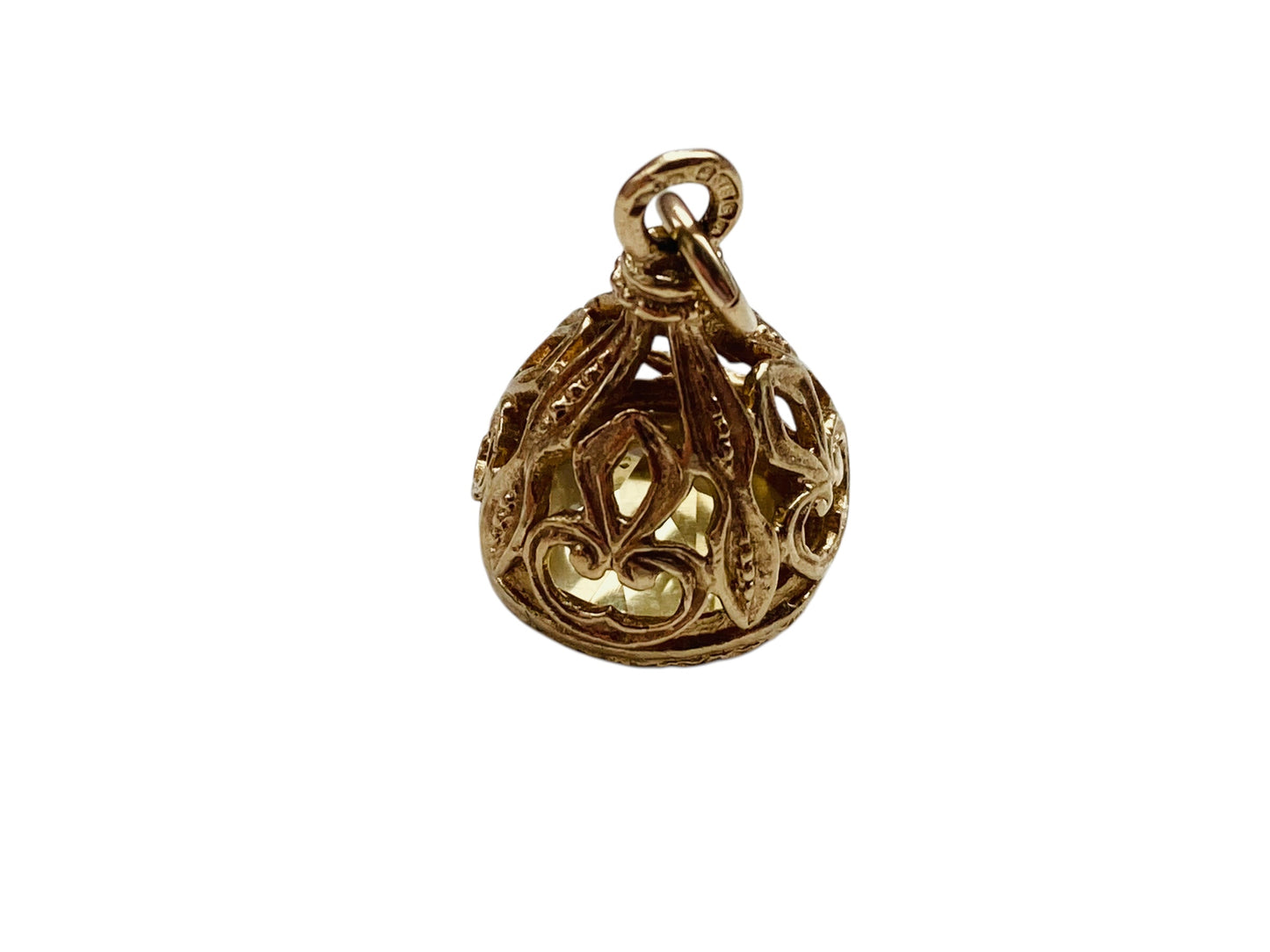 Vintage 9ct Gold Citrine Pendant