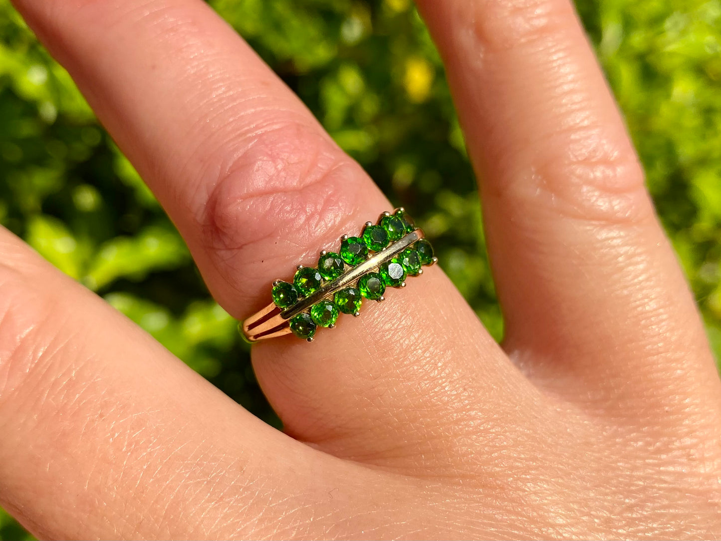 9ct Gold Diopside Ring