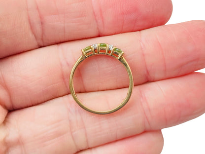 9ct Gold Tsavorite Garnet & Diamond Ring