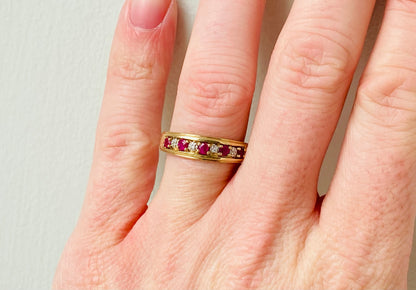 9ct Gold Ruby & Diamond Ring