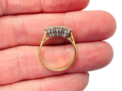 Vintage 18ct Gold Three-Stone Diamond Ring