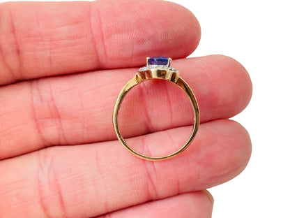 9ct Gold Tanzanite & Diamond Ring