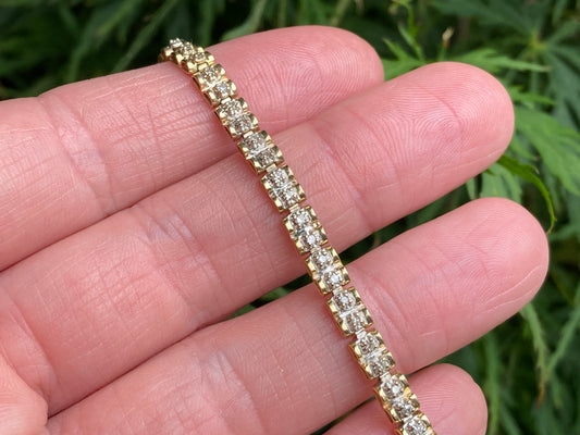 9ct Gold Diamond Bracelet