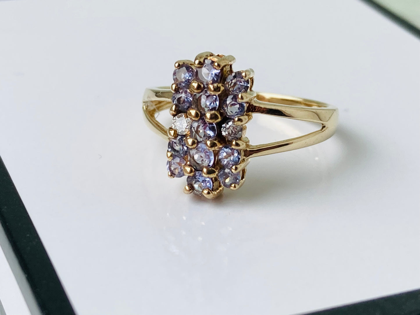 9ct Gold Tanzanite & Diamond Ring